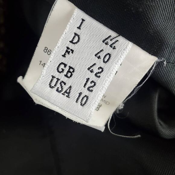 Vintage Womens Wool Blend Tweed Blazer Sz 10 Brown Black with Gold Shimmer Italy - Picture 10 of 14